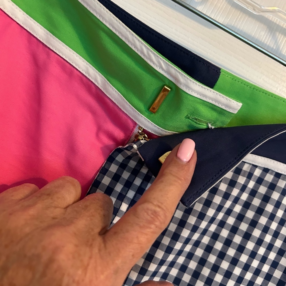 Lilly Pulitzer Patchwork/Gingham Tate Skirt - Picture 5 of 8